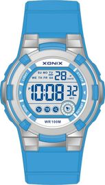 Круглые Sporty вахты кварца LCD цифров для доказательства воды мальчика и девушки 10atm