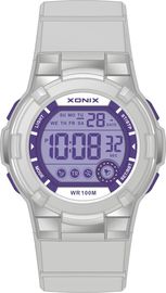 Круглые Sporty вахты кварца LCD цифров для доказательства воды мальчика и девушки 10atm