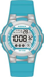 Круглые Sporty вахты кварца LCD цифров для доказательства воды мальчика и девушки 10atm